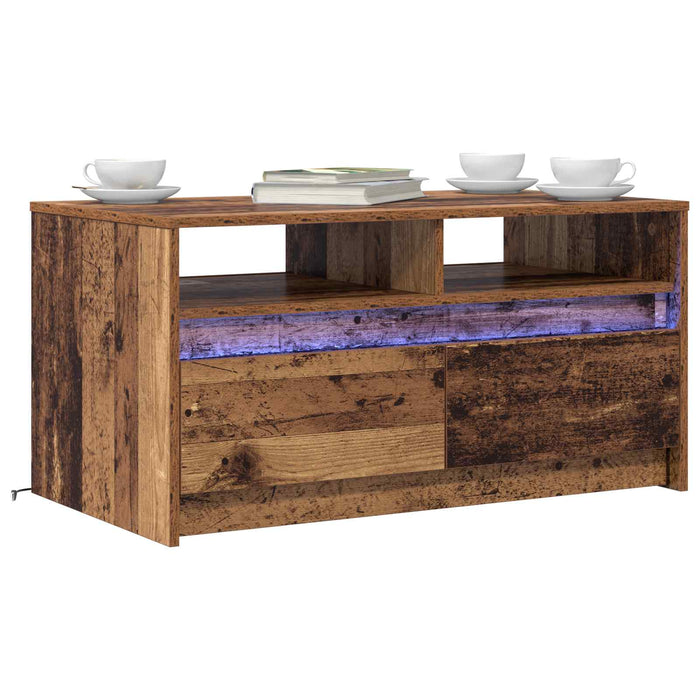 Masă de cafea Lemn vechi 90 x 50 x 45 cm Lemn compozit - WALTI WALTI