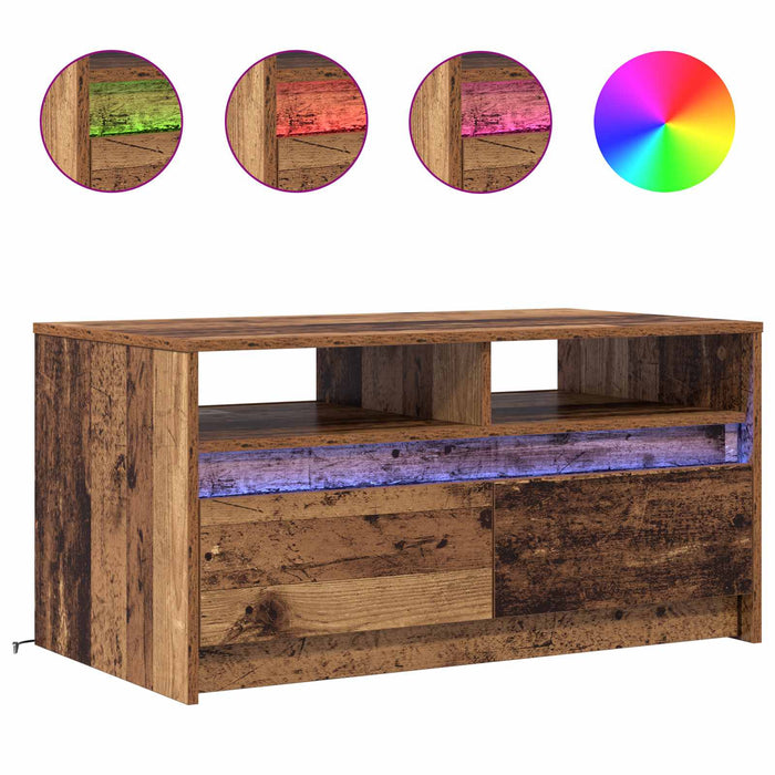 Masă de cafea Lemn vechi 90 x 50 x 45 cm Lemn compozit - WALTI WALTI