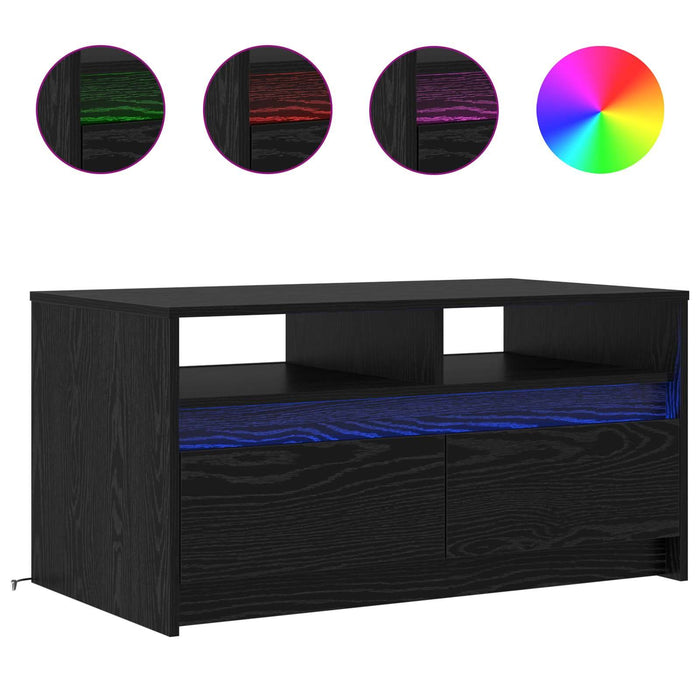 Masă de cafea Stejar Negru 90 x 50 x 45 cm Lemn compozit - WALTI WALTI