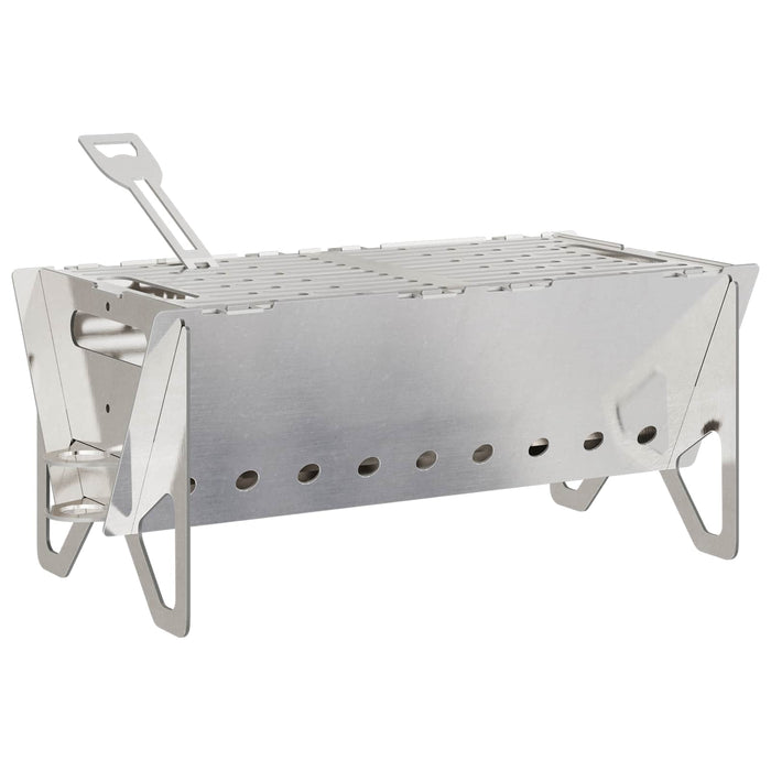 Foc de tabără 42 x 22 x 18 cm Oţel inoxidabil Argintiu - WALTI WALTI