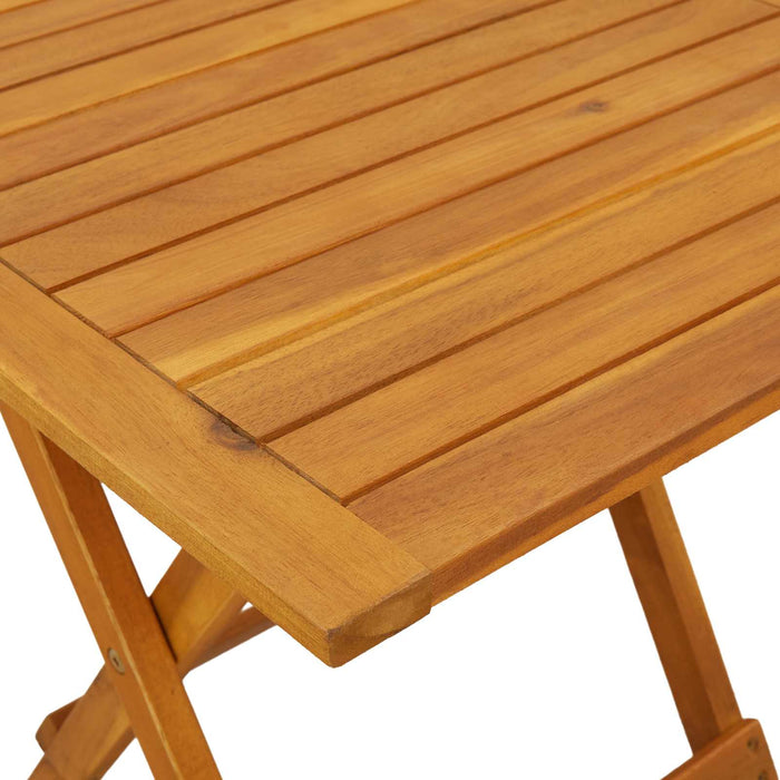 Șezlong pliabil și culisant 3 pcs Alb crem Lemn Solid de Acacia WALTI