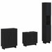 Set de cabinet pentru baie cu 3 piese EDE Negru Lemn prelucrat - WALTI WALTI