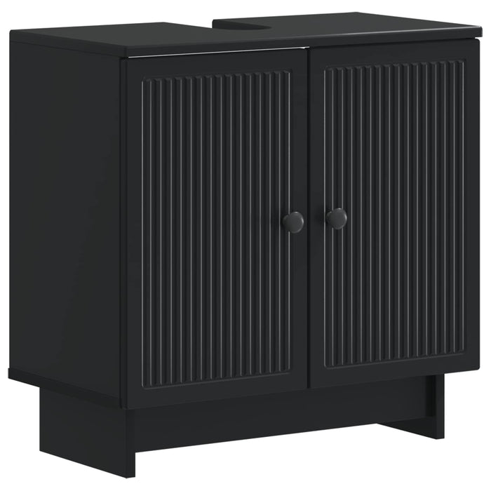 Set de cabinet pentru baie cu 3 piese EDE Negru Lemn prelucrat - WALTI WALTI