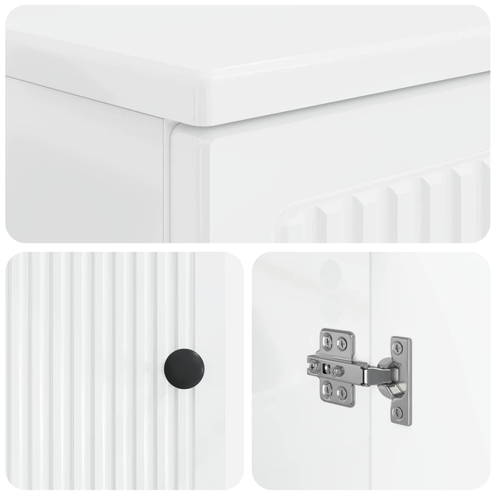 Set de cabinet pentru baie cu 3 piese EDE Alb foarte lucios - WALTI WALTI
