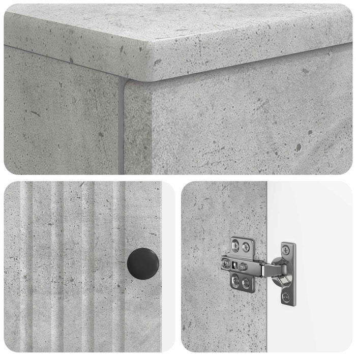 Set de cabinet pentru baie cu 3 piese ALKMAAR Gri Beton - WALTI WALTI