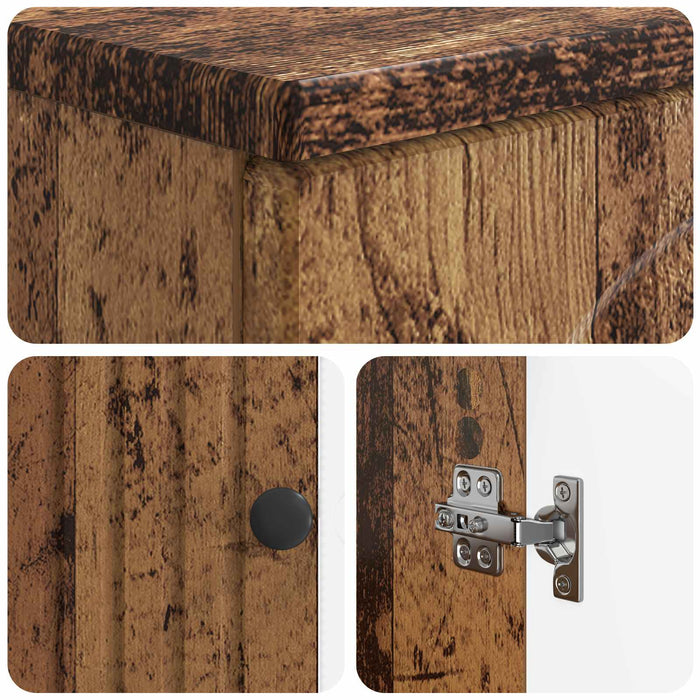 Set de cabinet pentru baie cu 3 piese ALKMAAR Lemn vechi - WALTI WALTI