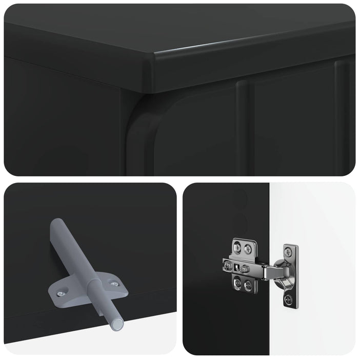 Set de cabinet pentru baie cu 3 piese ZWOLLE Negru - WALTI WALTI