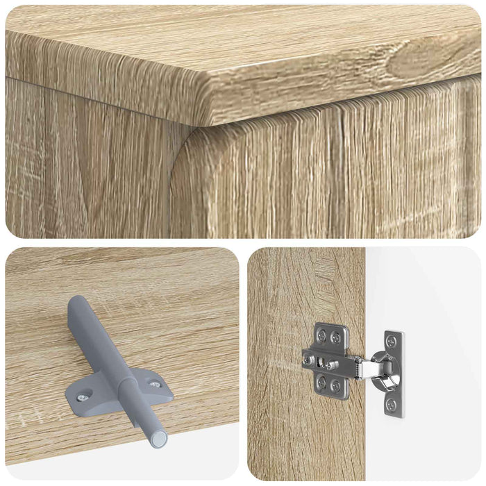 Set de cabinet pentru baie cu 3 piese ZWOLLE Stejar Sonoma - WALTI WALTI