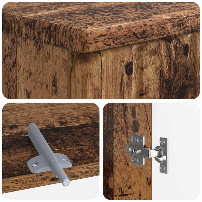 Set de cabinet pentru baie cu 3 piese ZWOLLE Lemn vechi - WALTI WALTI