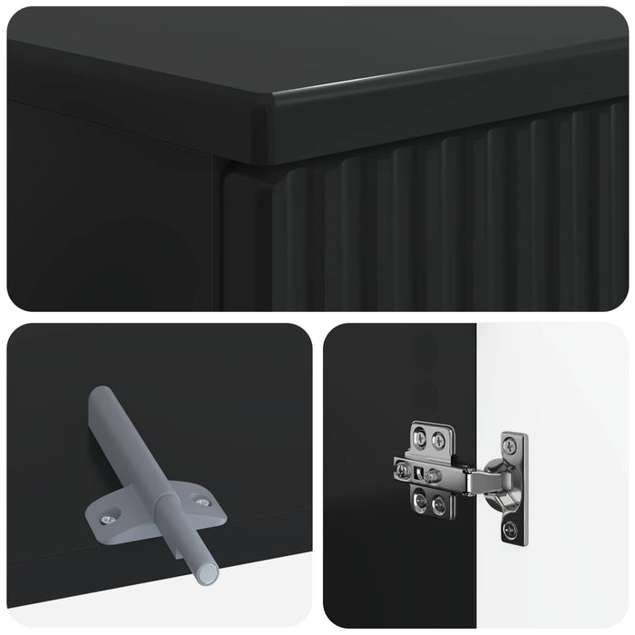 Set de cabinet pentru baie cu 3 piese ARNHEM Negru - WALTI WALTI
