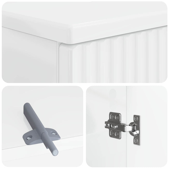 Set de cabinet pentru baie cu 3 piese ARNHEM Alb foarte lucios - WALTI WALTI