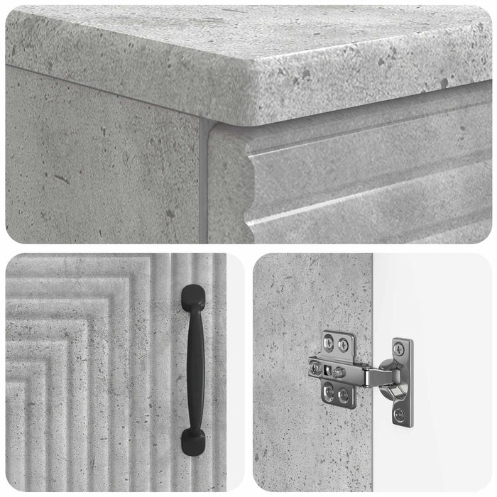 Set de cabinet pentru baie cu 3 piese HAARLEM Gri Beton - WALTI WALTI