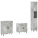 Set de cabinet pentru baie cu 3 piese HAARLEM Gri Beton - WALTI WALTI