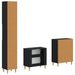 Set de cabinet pentru baie cu 3 piese DELFT Negru - WALTI WALTI