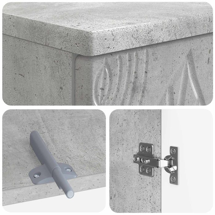 Set de cabinet pentru baie cu 3 piese DELFT Gri Beton - WALTI WALTI