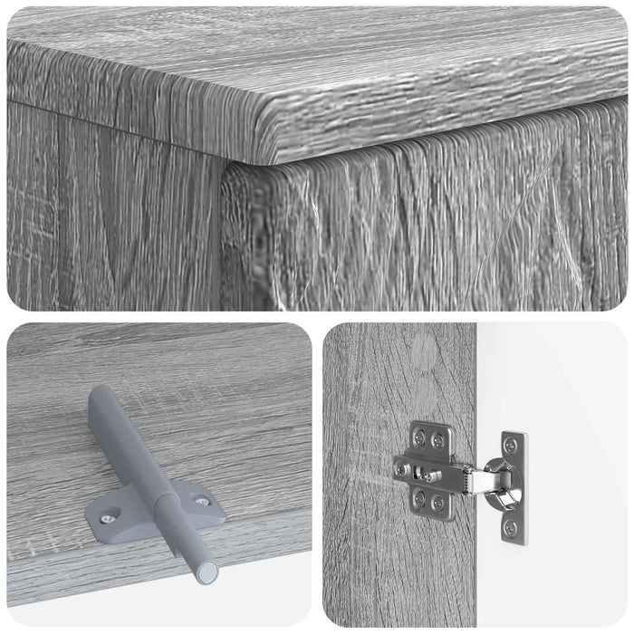 Set de cabinet pentru baie cu 3 piese DELFT Sonoma gri - WALTI WALTI