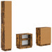 Set de cabinet pentru baie cu 3 piese HOORN Stejar fumuriu - WALTI WALTI