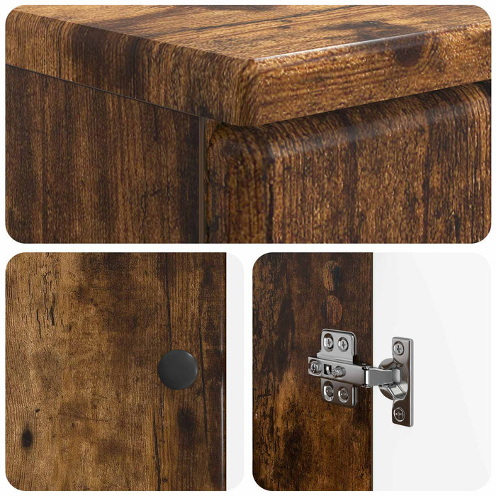 Set de cabinet pentru baie cu 3 piese BREDA Stejar fumuriu - WALTI WALTI