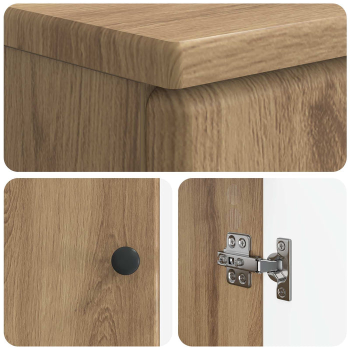 Set de cabinet pentru baie cu 3 piese BREDA Stejar Artizanal - WALTI WALTI