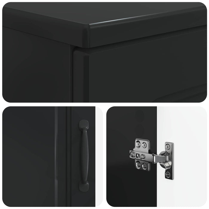 Set de cabinet pentru baie cu 3 piese UTRECHT Negru - WALTI WALTI