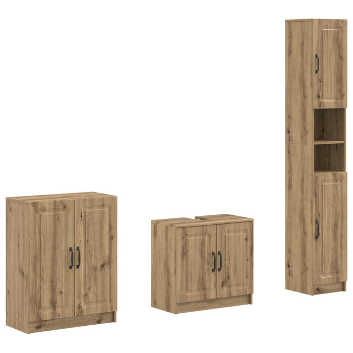 Set de cabinet pentru baie cu 3 piese UTRECHT Stejar Artizanal - WALTI WALTI