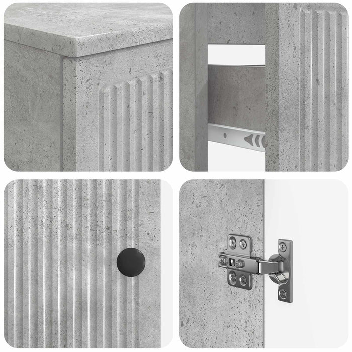 Set de dulapuri pentru baie, 2 piese EDE Gri Beton - WALTI WALTI