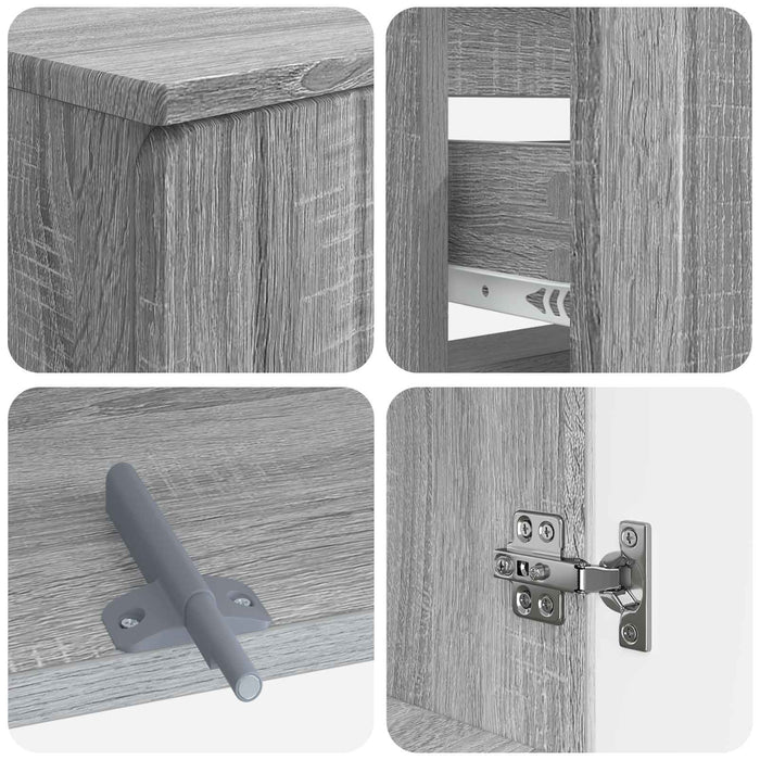 Set de dulapuri pentru baie, 2 piese ZWOLLE Sonoma gri - WALTI WALTI