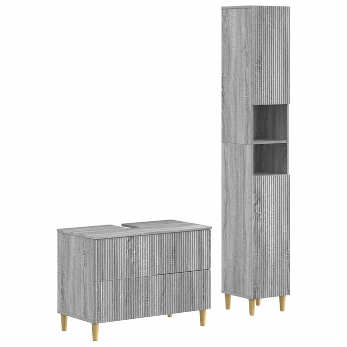 Set de dulapuri pentru baie, 2 piese ARNHEM Sonoma gri - WALTI WALTI