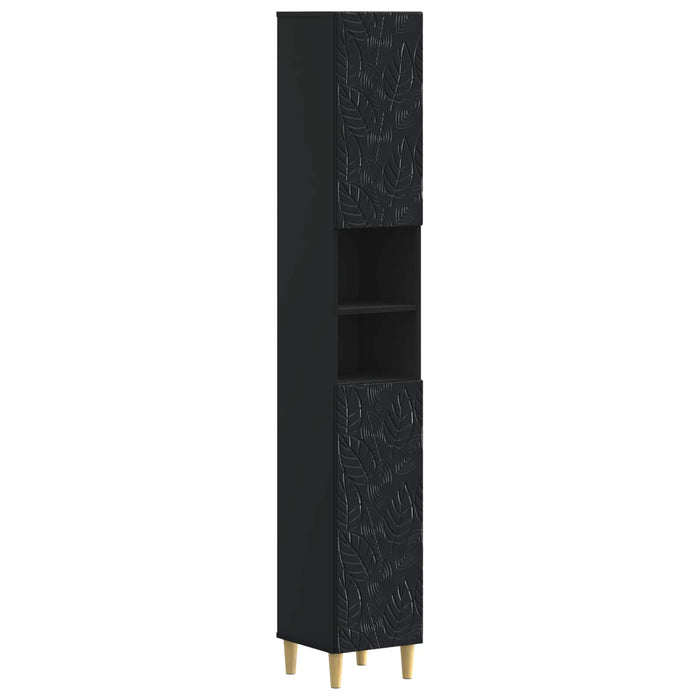 Set de dulapuri pentru baie, 2 piese DELFT Negru Lemn prelucrat - WALTI WALTI