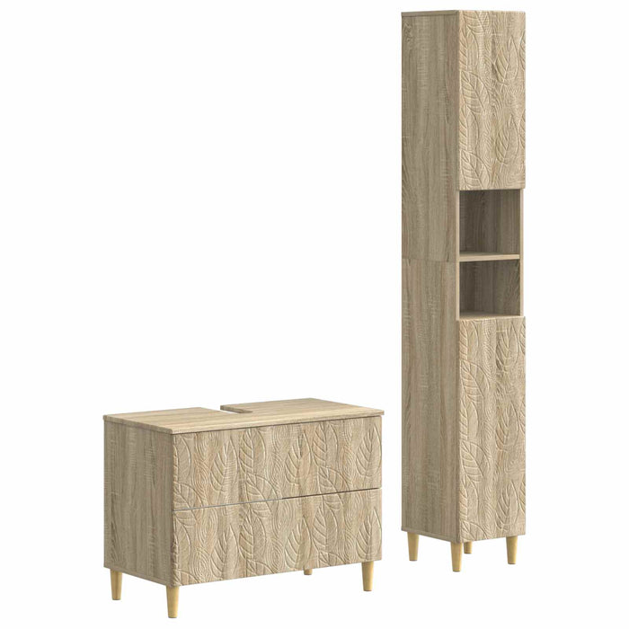 Set de dulapuri pentru baie, 2 piese DELFT Stejar Sonoma - WALTI WALTI