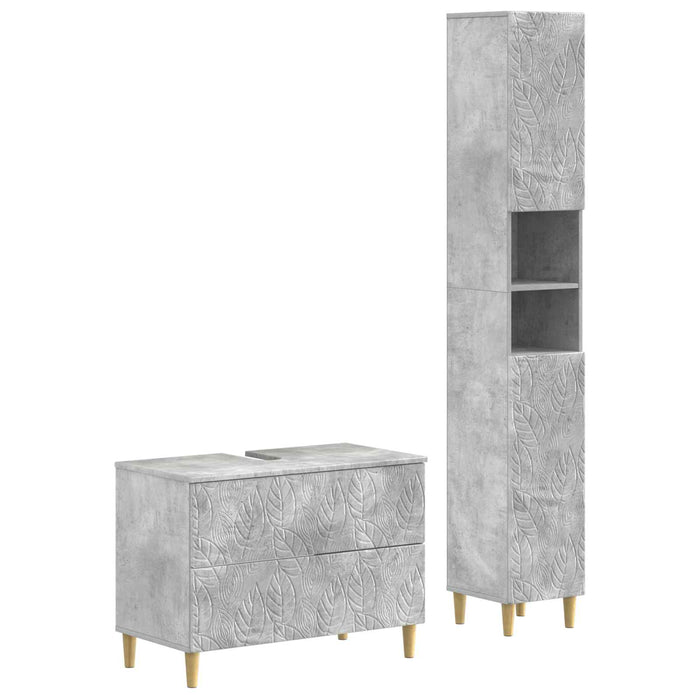 Set de dulapuri pentru baie, 2 piese DELFT Gri Beton - WALTI WALTI
