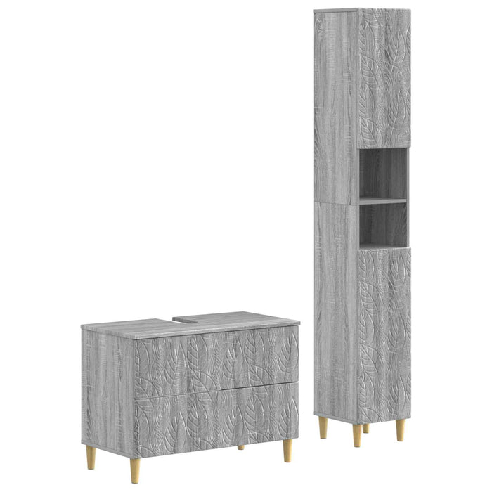 Set de dulapuri pentru baie, 2 piese DELFT Sonoma gri - WALTI WALTI