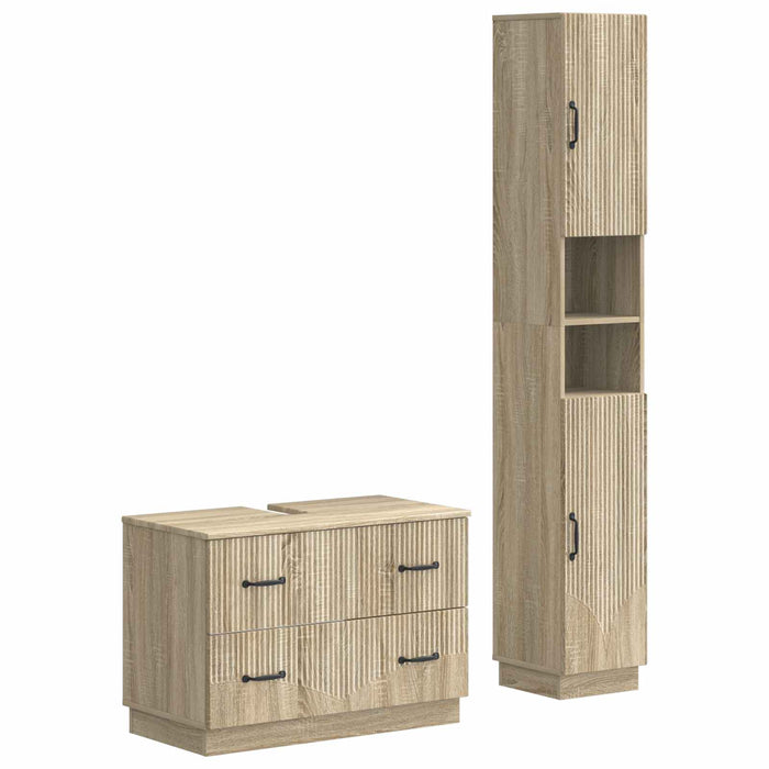 Set de dulapuri pentru baie, 2 piese HOORN Stejar Sonoma - WALTI WALTI