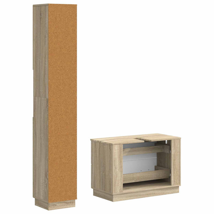 Set de dulapuri pentru baie, 2 piese HOORN Stejar Sonoma - WALTI WALTI