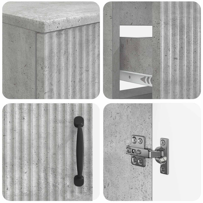 Set de dulapuri pentru baie, 2 piese HOORN Gri Beton - WALTI WALTI