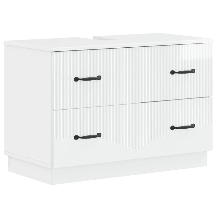 Set de dulapuri pentru baie, 2 piese HOORN Alb foarte lucios - WALTI WALTI