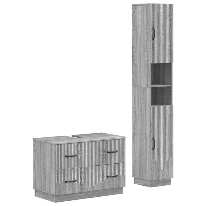 Set de dulapuri pentru baie, 2 piese HOORN Sonoma gri - WALTI WALTI