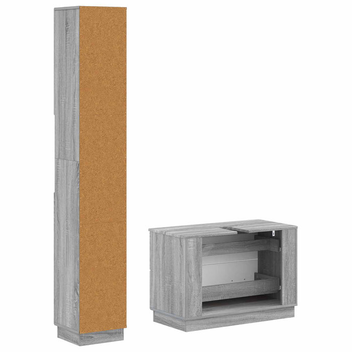 Set de dulapuri pentru baie, 2 piese HOORN Sonoma gri - WALTI WALTI
