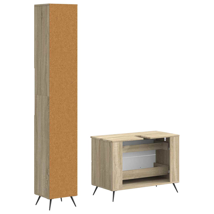 Set de dulapuri pentru baie, 2 piese BREDA Stejar Sonoma - WALTI WALTI