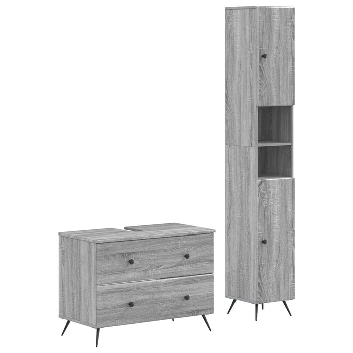 Set de dulapuri pentru baie, 2 piese BREDA Sonoma gri - WALTI WALTI