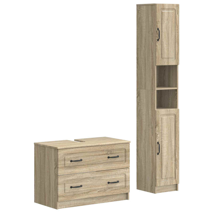Set de dulapuri pentru baie, 2 piese UTRECHT Stejar Sonoma - WALTI WALTI