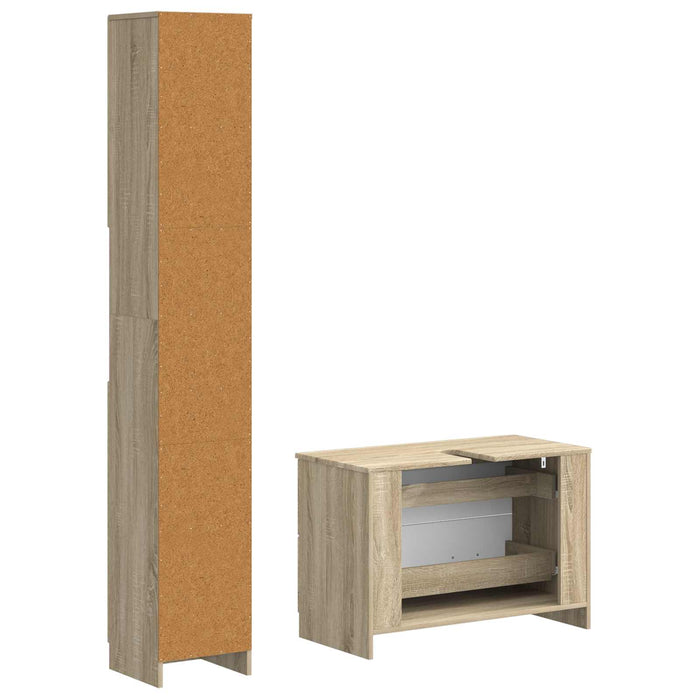 Set de dulapuri pentru baie, 2 piese UTRECHT Stejar Sonoma - WALTI WALTI