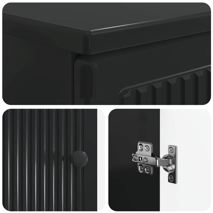 Set de dulapuri pentru baie, 2 piese EDE Negru Lemn prelucrat - WALTI WALTI