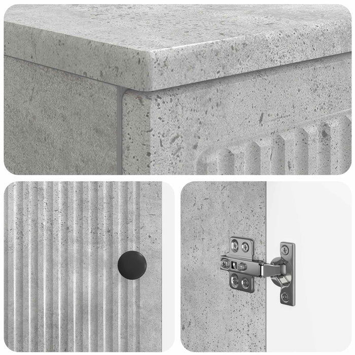 Set de dulapuri pentru baie, 2 piese EDE Gri Beton - WALTI WALTI