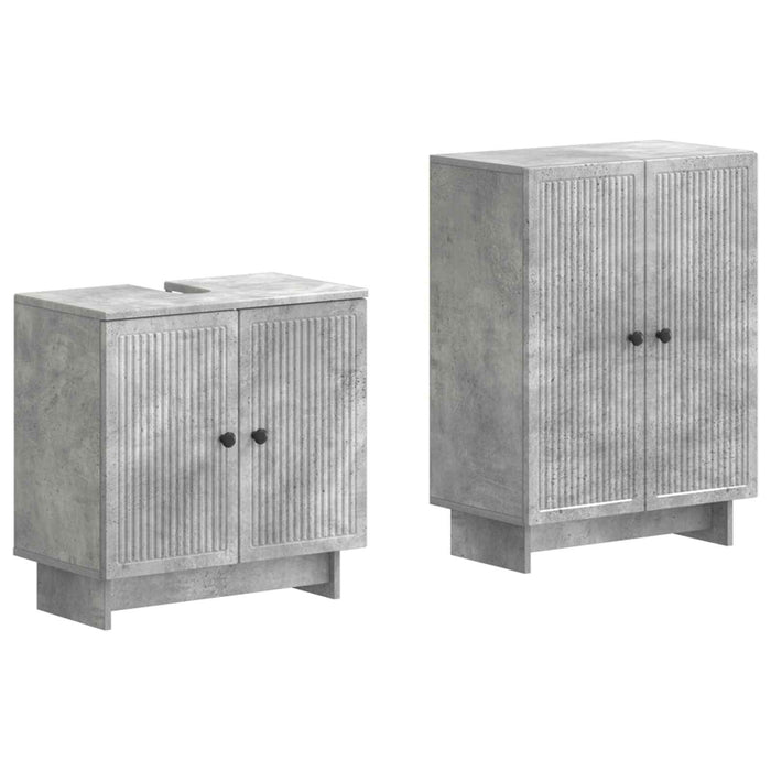 Set de dulapuri pentru baie, 2 piese EDE Gri Beton - WALTI WALTI