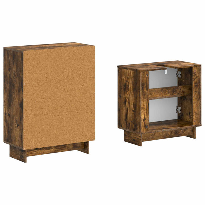 Set de dulapuri pentru baie, 2 piese EDE Stejar fumuriu - WALTI WALTI