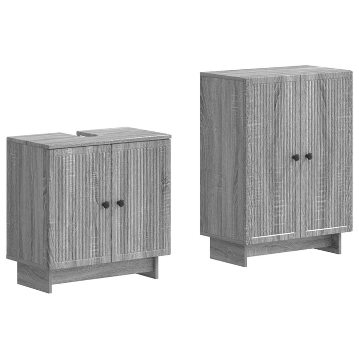 Set de dulapuri pentru baie, 2 piese EDE Sonoma gri - WALTI WALTI