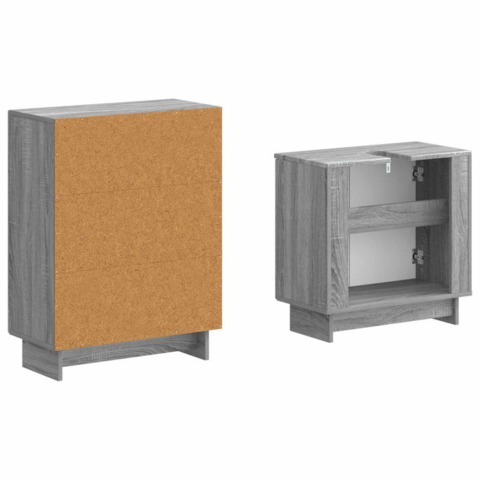 Set de dulapuri pentru baie, 2 piese EDE Sonoma gri - WALTI WALTI