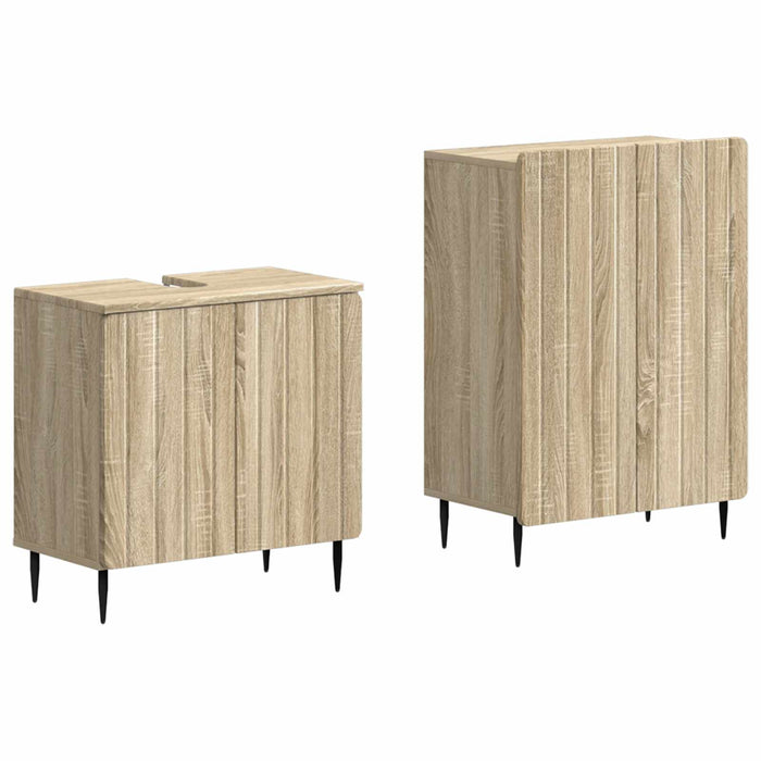Set de dulapuri pentru baie, 2 piese ZWOLLE Stejar Sonoma - WALTI WALTI
