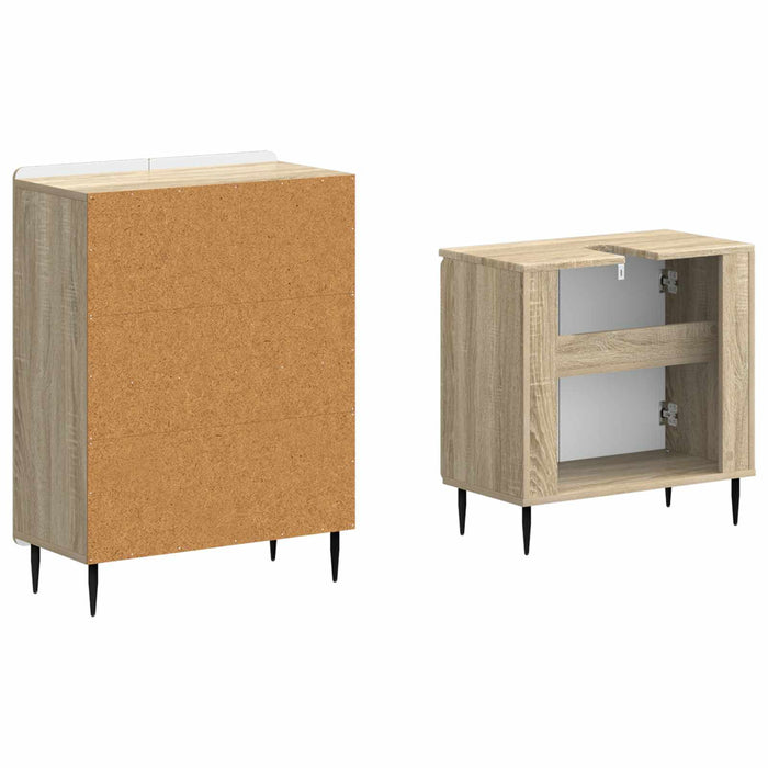 Set de dulapuri pentru baie, 2 piese ZWOLLE Stejar Sonoma - WALTI WALTI